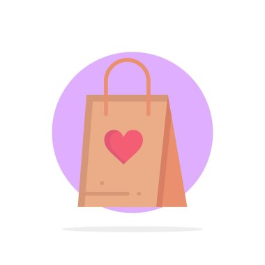 Alışveriş, Aşk, Hediye, Çanta Soyut Daire Arka Plan Düz renk 