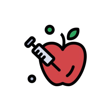 Elma, Yerçekimi, Bilim Düz Renk Simgesi. Vektör simgesi afiş Tem