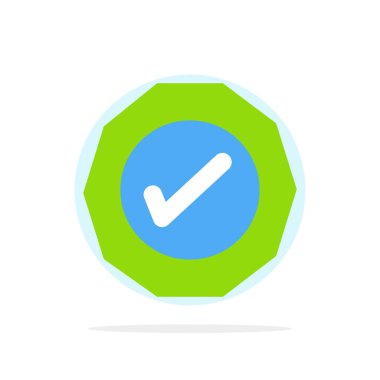 Lojistik, Ok, Başarı, Kene Soyut Daire Arka Plan Düz colo