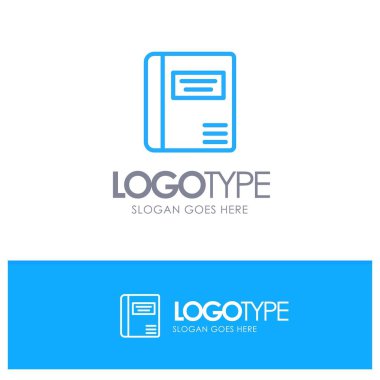 Kitap, Eğitim, Tıp Kitabı, Tıbbi Mavi Anahat Logo Place f