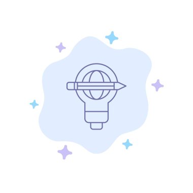 Başarı, Kalem, Küre, Ampul, Soyut Bulut Bac Açık Mavi Simge