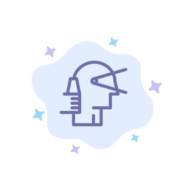 İş, İleri, Lider, Yol, Sağlayıcı Mavi Simge Soyut 