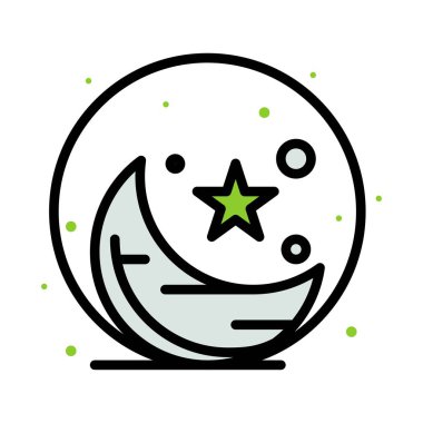 Ramazan simgeleri. Müslüman İslam dua ve ramazan kareem ince çizgi 