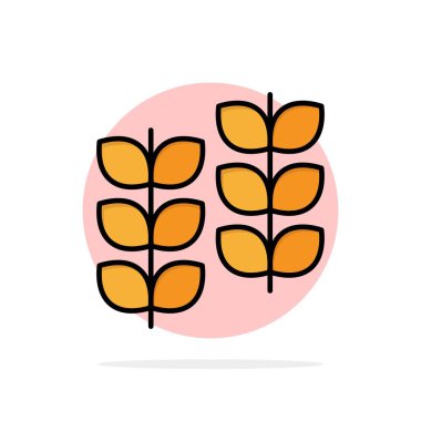 Bitki, Yaprak, Bitki, Büyüme Soyut Daire Arka Plan Düz renk