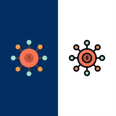 Dolar, Para, Bağlantı, Tohumlama, Finansal Simgeler. Düz ve L