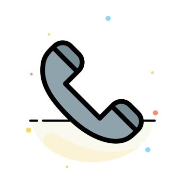 Arama, İletişim, Telefon, Telefon Soyut Düz Renk Simge Templat