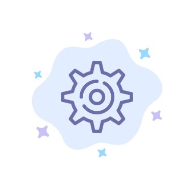 İnternet, Dişli, Soyut Bulut Arka Planda Mavi Simge Ayarlama