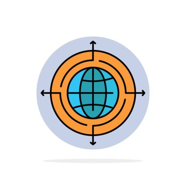 Küre, Odak, Hedef, Bağlı Soyut Daire Arka Plan Düz 