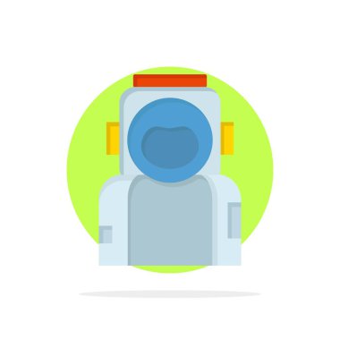 astronot, uzay, uzay adamı, kask, takım elbise Düz Renk Simge Vektör