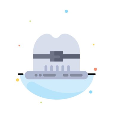 Cap, Hat, Kanada Soyut Düz Renk Simgesi Şablonu