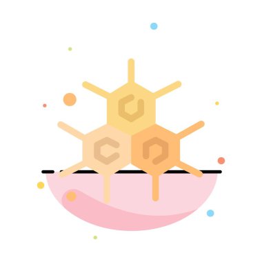 Kimyager, Moleküler, Bilim Soyut Düz Renk Simgesi Şablonu