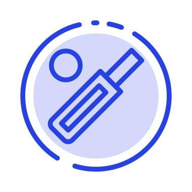 Avustralya, Top, Yarasa, Kriket, Spor Mavi Noktalı Çizgi Hattı Simgesi