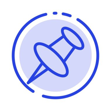 İşaretleyici, Pin, İşaretmavi Noktalı Çizgi Simgesi