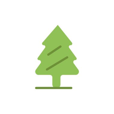 Doğa, çam, bahar, ağaç düz renk simgesi. Vektör simgesi Banner 