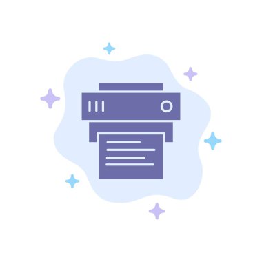 Soyut Bulutta Yazıcı, Yazdırma, Yazdırma, Eğitim MaviSi Simgesi 