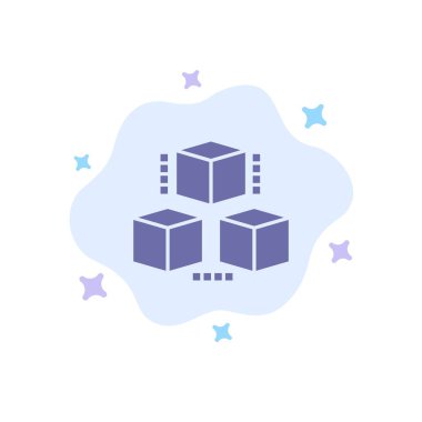 Kutu, Teslimat, Bilgi İşlem, Soyut Bulut B'de Mavi SimgeYi Gönder