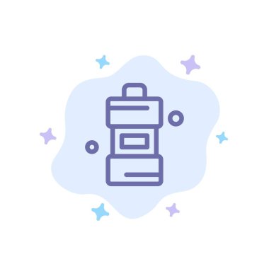 Banyo, Temizleyici, Temizlik, Deterjan Mavi Simge Soyut Clo üzerinde