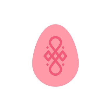 Kuş, Dekorasyon, Paskalya, Yumurta Düz Renk Simgesi. Vektör simgesi bann