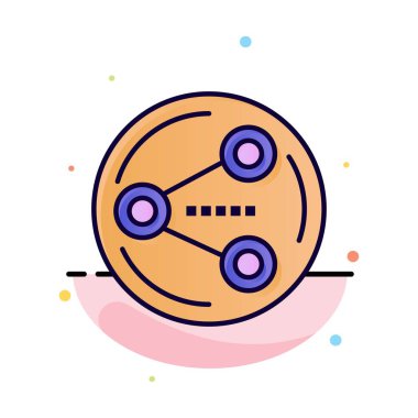 Paylaş, Paylaş, Sosyal, Ortam Soyut Düz Renk Şablonu