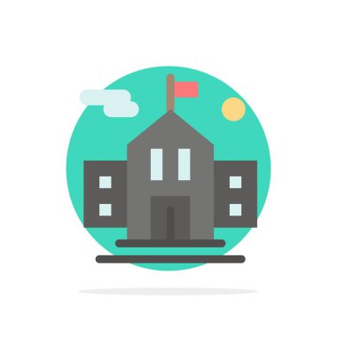 Okul, Bayrak, Eğitim Soyut Daire Arka Plan Düz renk Ic