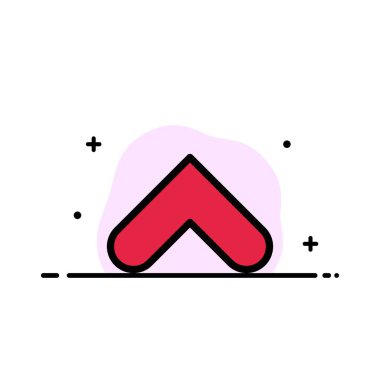 Ok, Oklar, Yukarı, İşaretİş Düz Çizgi Dolu Simge Vektör B