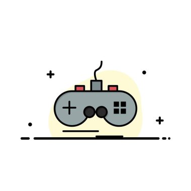 Joystick, Kablosuz, Xbox, Gamepad İş Logo Şablonu. Düz Renk
