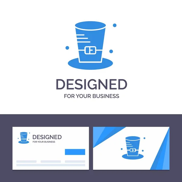 Modèle de carte de visite créative et logo Cap, Détective, Chapeau, Ca — Image vectorielle