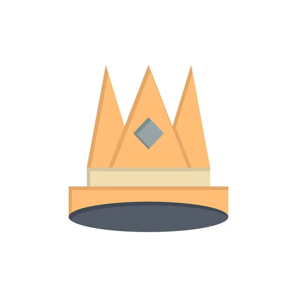 Корона, король, імперія, перший, посада, досягнення плоский колір IC — стоковий вектор