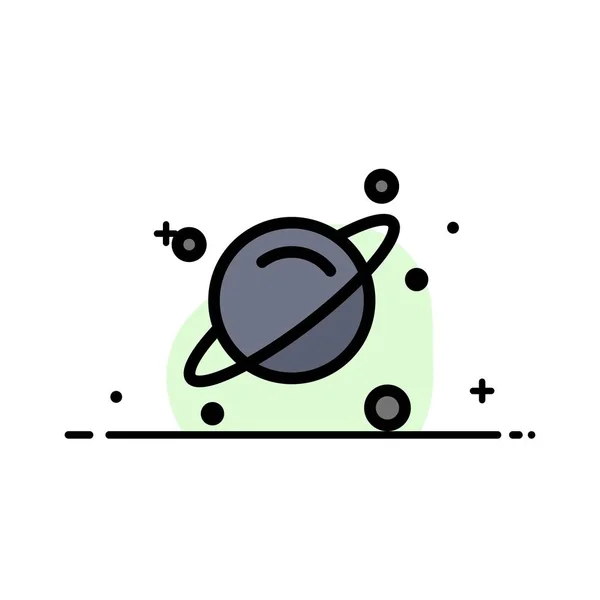 行星， 科学， 太空业务平线填充图标矢量 Ba — 图库矢量图片