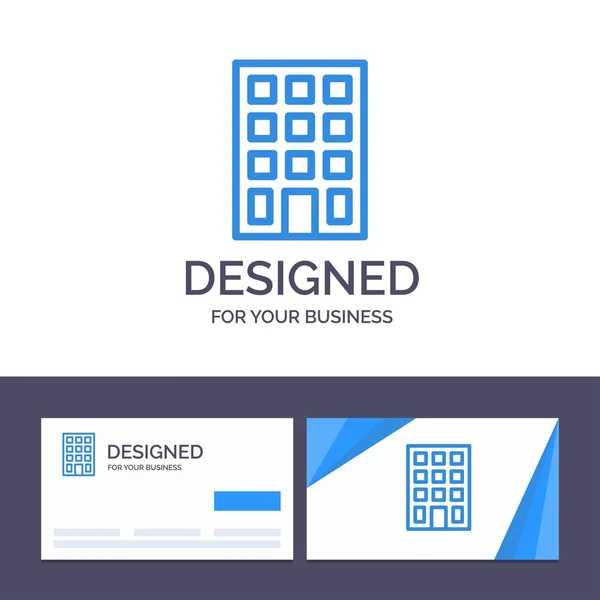 Kreative Visitenkarte und Logo-Vorlage Gebäude, Gebäude, Co — Stockvektor