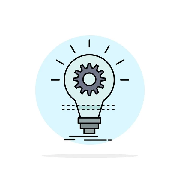 Ampoule, développer, idée, innovation, lumière Flat Color Icon Vector — Image vectorielle
