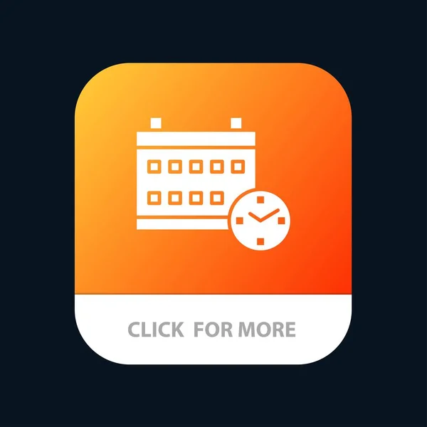 Kalender, Tag, Datum, Bildung Mobile App Icon Design — Stockvektor