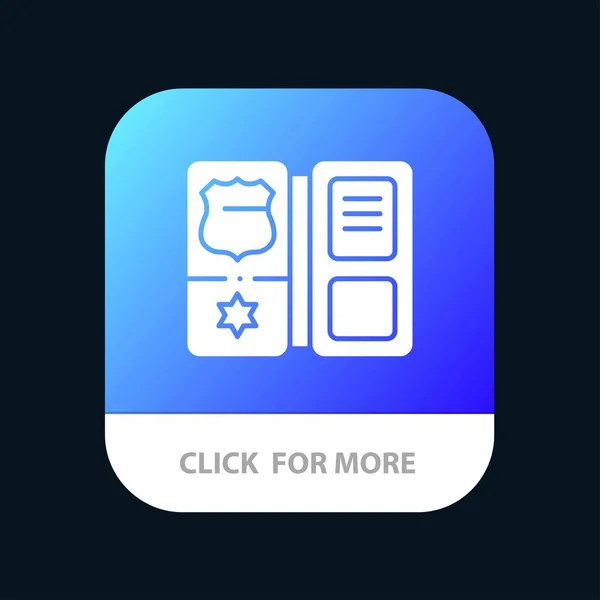 Livre, Bouclier, Américain, Star Mobile App Button. Android et IOS — Image vectorielle