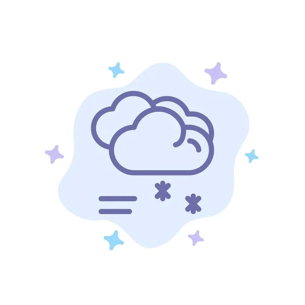 Cloud regnar, prognos, regnar, regnväder blå ikonen på ABS — Stock vektor