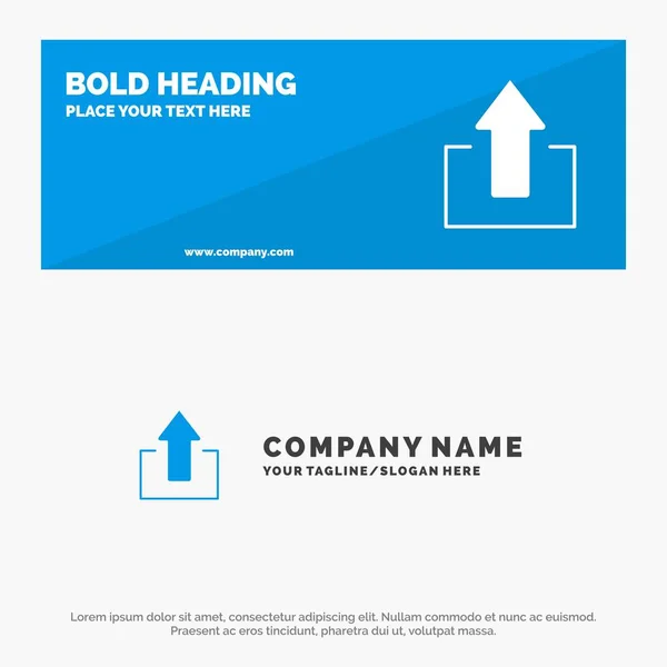 Flèche, Flèches, En haut, Télécharger SOlid Icon Website Banner and Business — Image vectorielle
