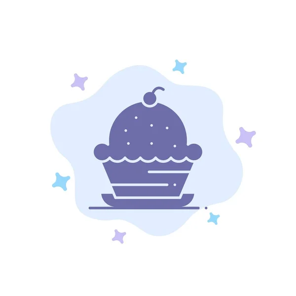 Torta, desszert, muffin, édes, Hálaadás kék ikon az absztrakt — Stock Vector