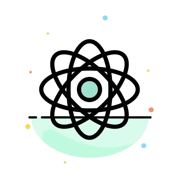 Atom, Biochemie, Chemie, Labor abstrakte flache Farbe ic — Stockvektor