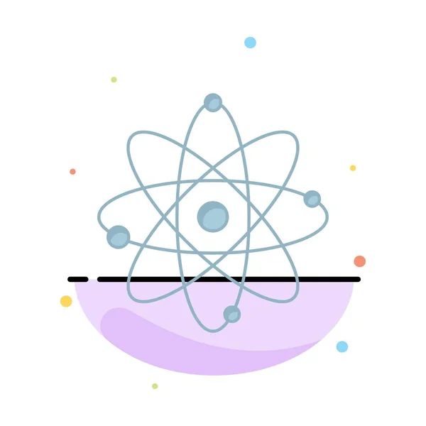 Atom, nükleer, molekül, kimya, bilim Düz Renk Simge Vect — Stok Vektör