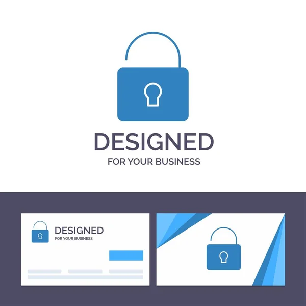 Creative Business Card and Logo template Déverrouiller, Verrouiller, Sécurité — Image vectorielle