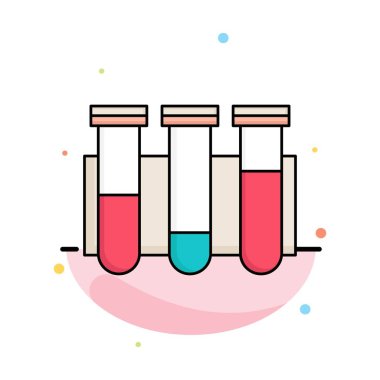 Test, Tüp, Bilim, laboratuvar, kan Düz Renk Simge Vektör