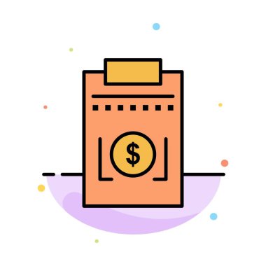 Gider, İş, Dolar, Para Soyut Düz Renk Simge Templa