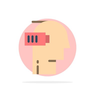 Pil, Yorgunluk, Düşük, Zihinsel, Zihin Soyut Daire Backgroun