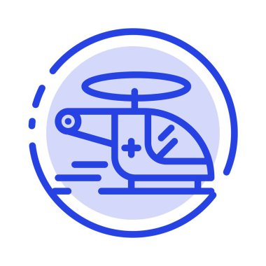 Helikopter, Helikopter, Tıbbi, Ambulans, Hava Mavi Sotted Line Li