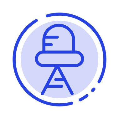 Diyot, Led, Açık Mavi Noktalı Çizgi Simgesi