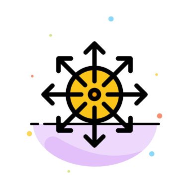 Reklamlar, Reklam, Medya, Haber, Platform Soyut Düz Renk Simgesi