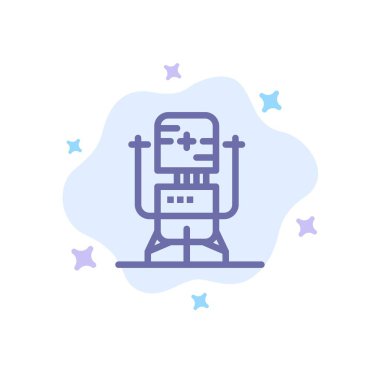 Biochip, Bot, Gelecek, Makine, Tıbbi Mavi Simge Soyut Clo üzerinde