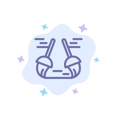 Süpürge, Temiz, Temizlik, Sweep Mavi Simge Soyut Bulut Backgr