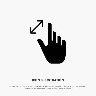 Genişletmek, Jestler, Arayüz, Büyütme, Dokunmatik katı Glyph Ic