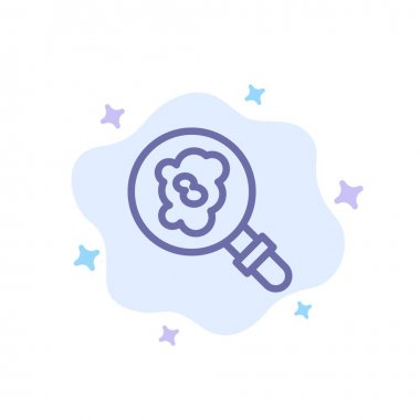 Arama, Araştırma, Kirlilik Mavi Simge Soyut Bulut Backgrou