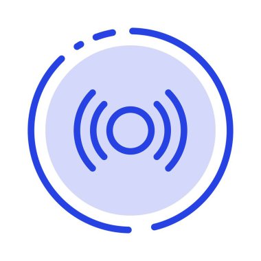 Temel, Temel, Sinyal, Ui, Ux Mavi Noktalı Çizgi Simgesi